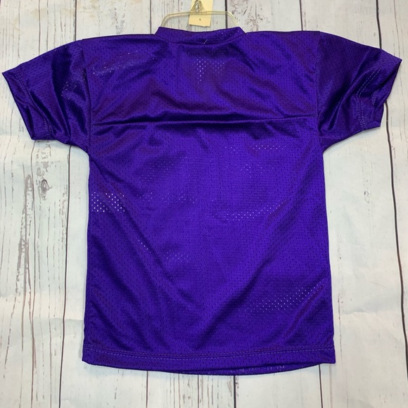 Kids 2T-XL Purple & Gold Indians Logo Football Uniform Mesh Sports Jersey NWT - Picture 2 of 2